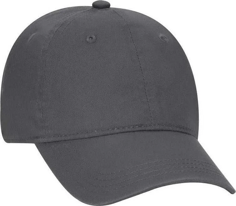 OTTO 64-1290  Youth 6 Panel Low Profile Dad Hat - Charcoal Gray