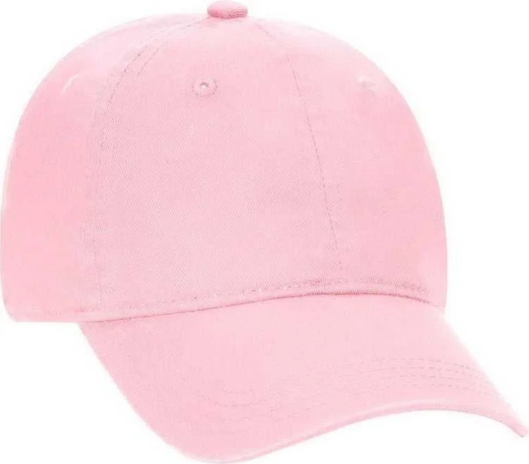 OTTO 64-1290  Youth 6 Panel Low Profile Dad Hat - Pink