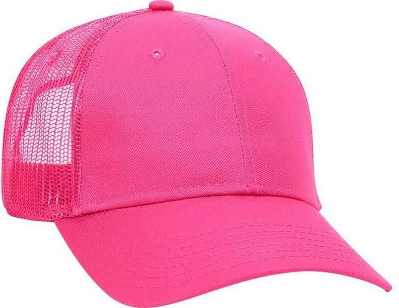 OTTO 65-1291 Youth 6 Panel Low Profile Baseball Cap - Hot Pink