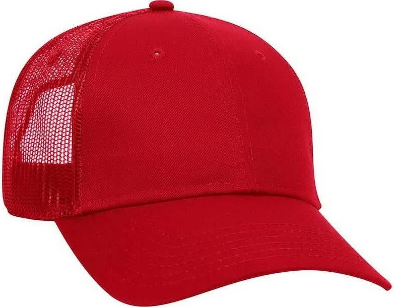 OTTO 65-1291 Youth 6 Panel Low Profile Baseball Cap - Red