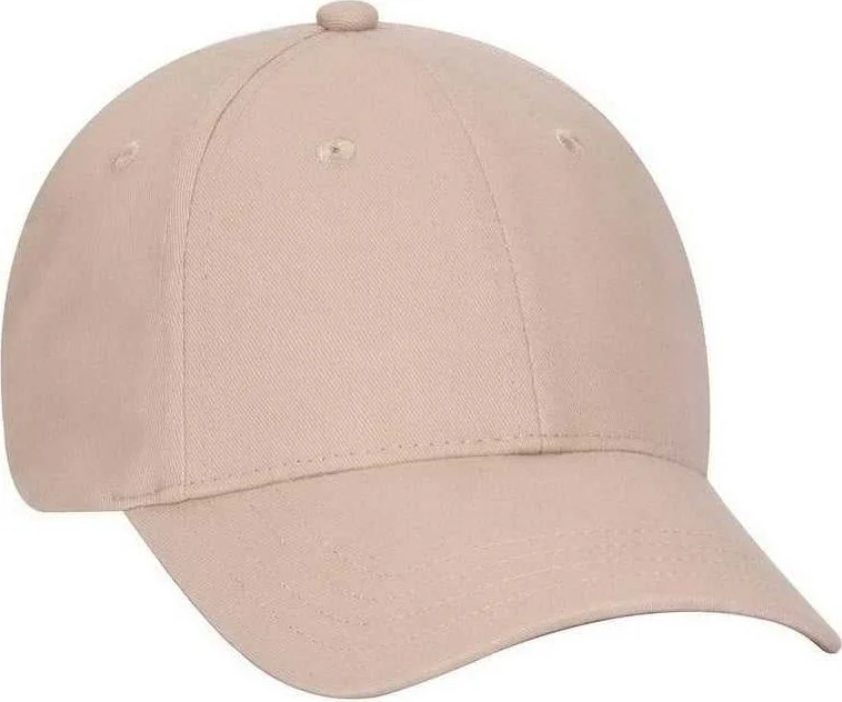 OTTO 65-758 Youth Brushed Cotton Twill Low Profile Pro Style Cap - Khaki