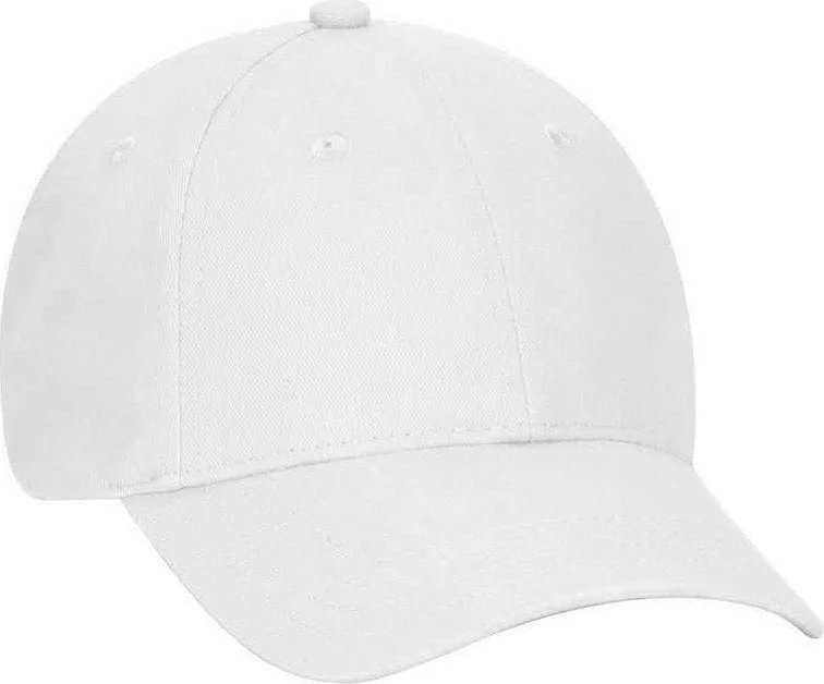 OTTO 65-758 Youth Brushed Cotton Twill Low Profile Pro Style Cap - White