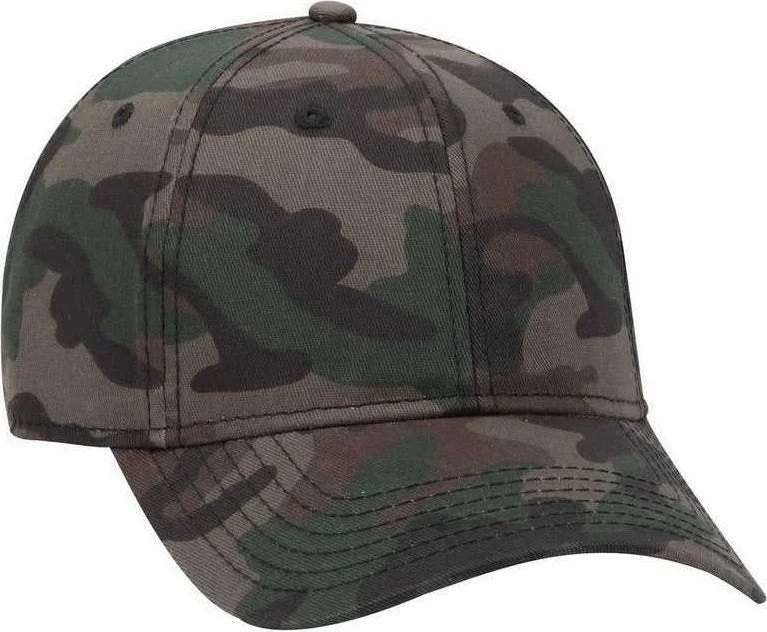 OTTO 78-1246 6 Panel Low Profile Syle Camouflage Cotton Twill Cap - Camo 4