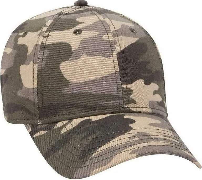 OTTO 78-1246 6 Panel Low Profile Syle Camouflage Cotton Twill Cap - Camo 10