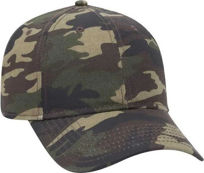 OTTO 78-1246 6 Panel Low Profile Syle Camouflage Cotton Twill Cap - Camo 8