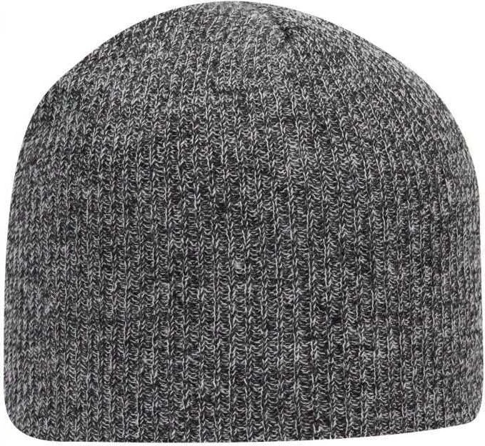 OTTO 82-1173 Super Soft Acrylic Knit Beanie - Black White