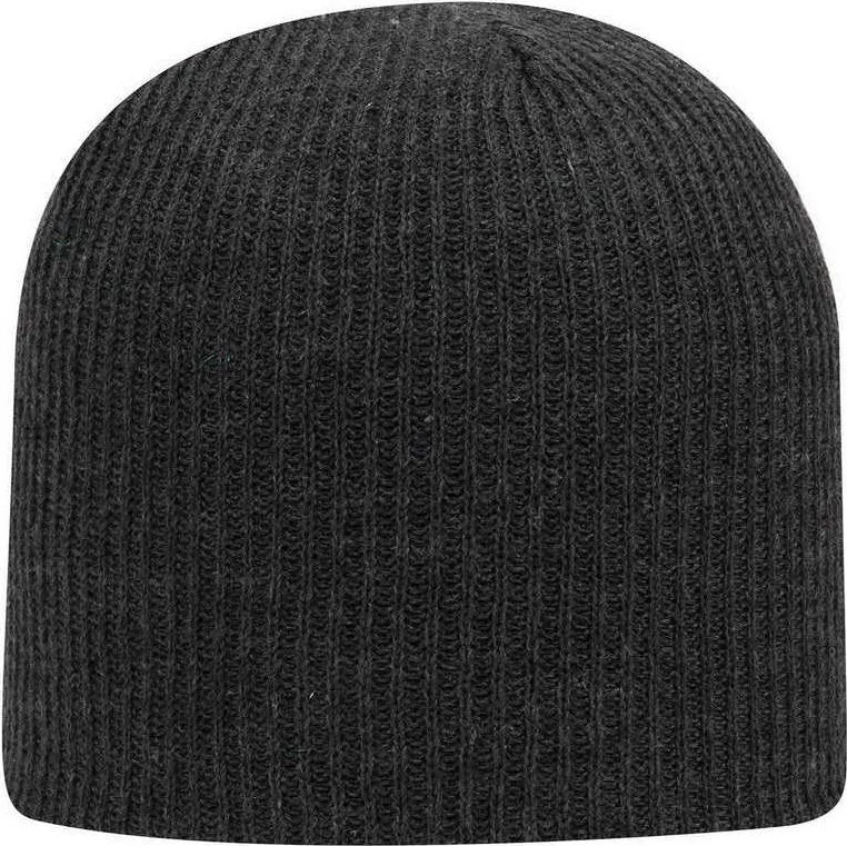 OTTO 82-1173 Super Soft Acrylic Knit Beanie - Heather Black