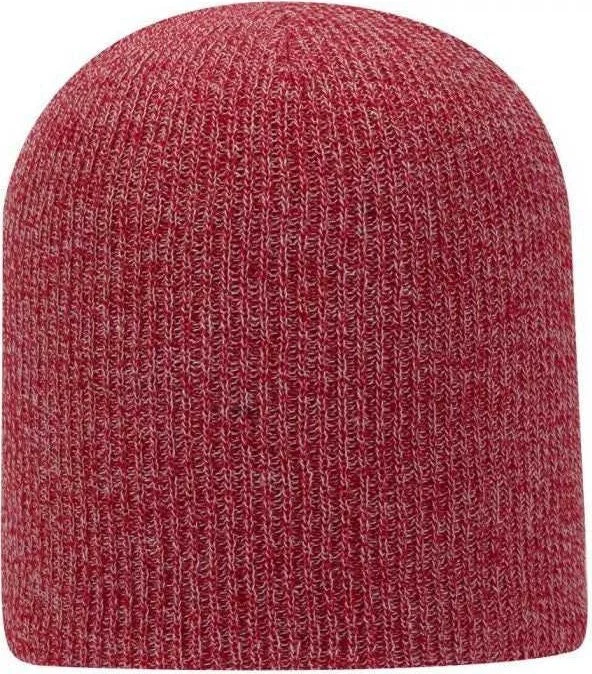 OTTO 82-1173 Super Soft Acrylic Knit Beanie - Red White