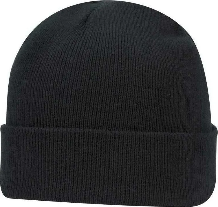 OTTO 82-404 100% Acrylic Knit Beanie Cap 12" - Black