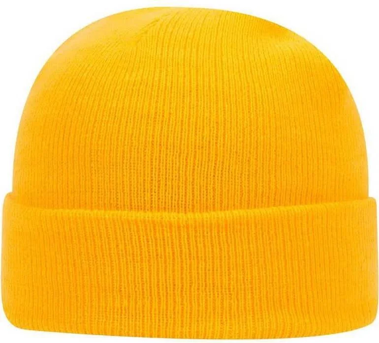 OTTO 82-404 100% Acrylic Knit Beanie Cap 12" - Gold