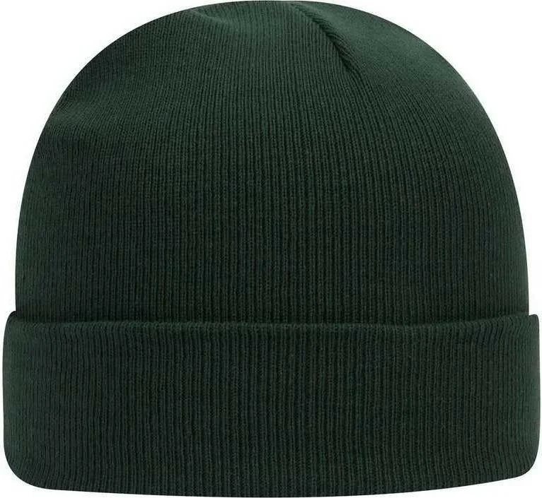 OTTO 82-480  12" Classic Knit Beanie w/ Cuff - Dark Green