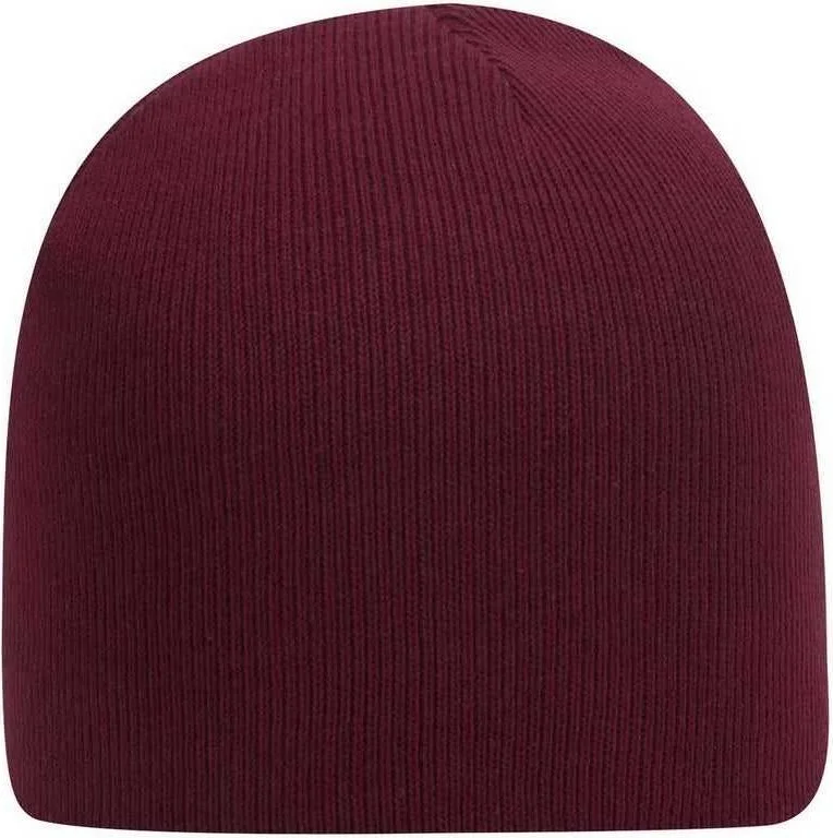 OTTO 82-481 60% Cotton/40% Acrylic Superior Cotton Knit Beanie, 9" - Maroon