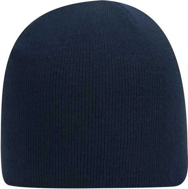 OTTO 82-481 60% Cotton/40% Acrylic Superior Cotton Knit Beanie, 9" - Navy