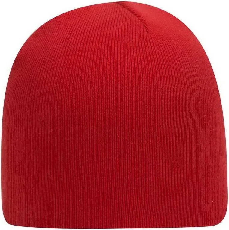 OTTO 82-481 60% Cotton/40% Acrylic Superior Cotton Knit Beanie, 9" - Red