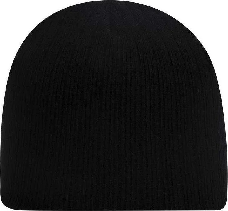 OTTO 82-625 100% Acrylic Knit 8" Beanie - Black