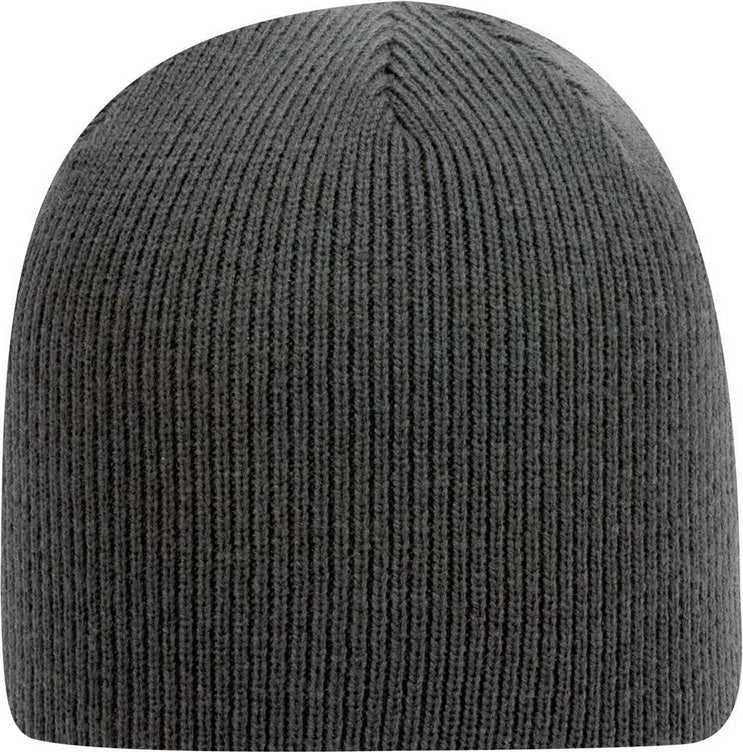 OTTO 82-970 100% Acrylic Knit Beanie 8 1/2" - Charcoal Gray