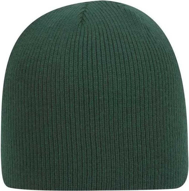 OTTO 82-970 100% Acrylic Knit Beanie 8 1/2" - Dark Green