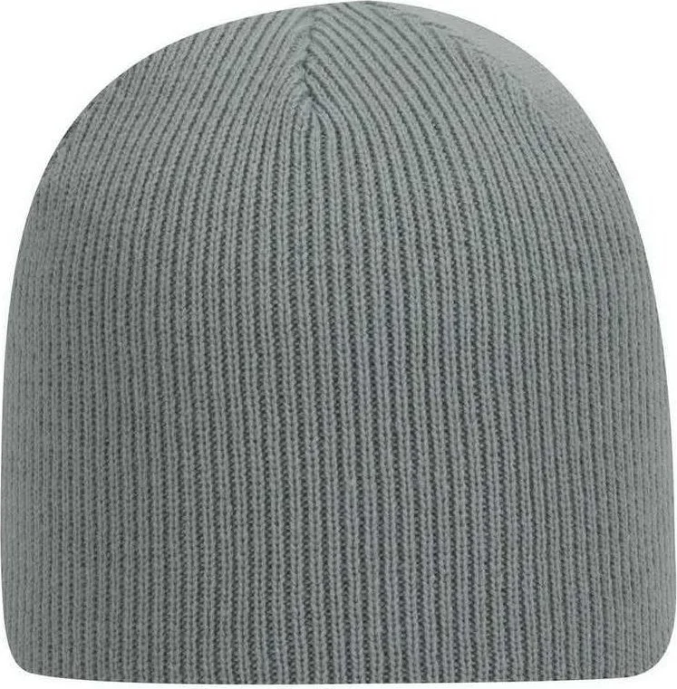 OTTO 82-970 100% Acrylic Knit Beanie 8 1/2" - Gray