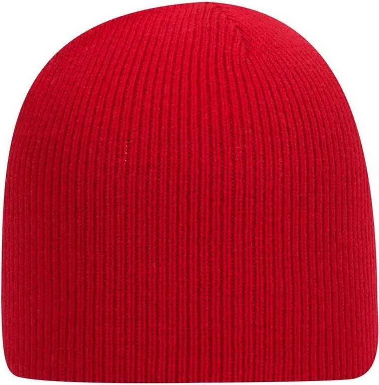 OTTO 82-970 100% Acrylic Knit Beanie 8 1/2" - Red