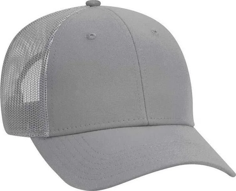 OTTO 83-1273 Cotton Canvas Mesh Back Low Profile Baseball Cap - Gray