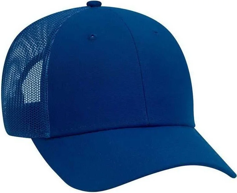 OTTO 83-1273 Cotton Canvas Mesh Back Low Profile Baseball Cap - Royal