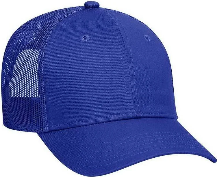 OTTO 83-473 Cotton Twill Low Profile Pro Style Mesh Back Cap with 6 Embroidered Eyelets - Royal