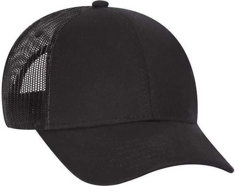 OTTO 83-932 Jersey Knit Low Profile Pro Style Mesh Back Cap - Black