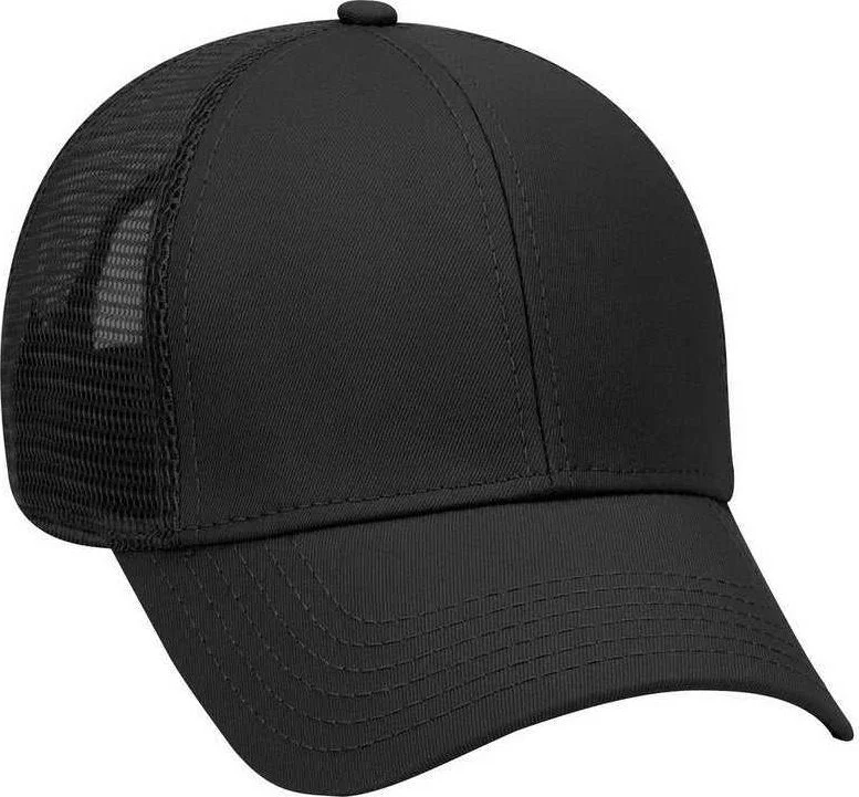 OTTO 83-942 Superior Cotton Twill Low Profile Pro Style Mesh Back Cap - Black