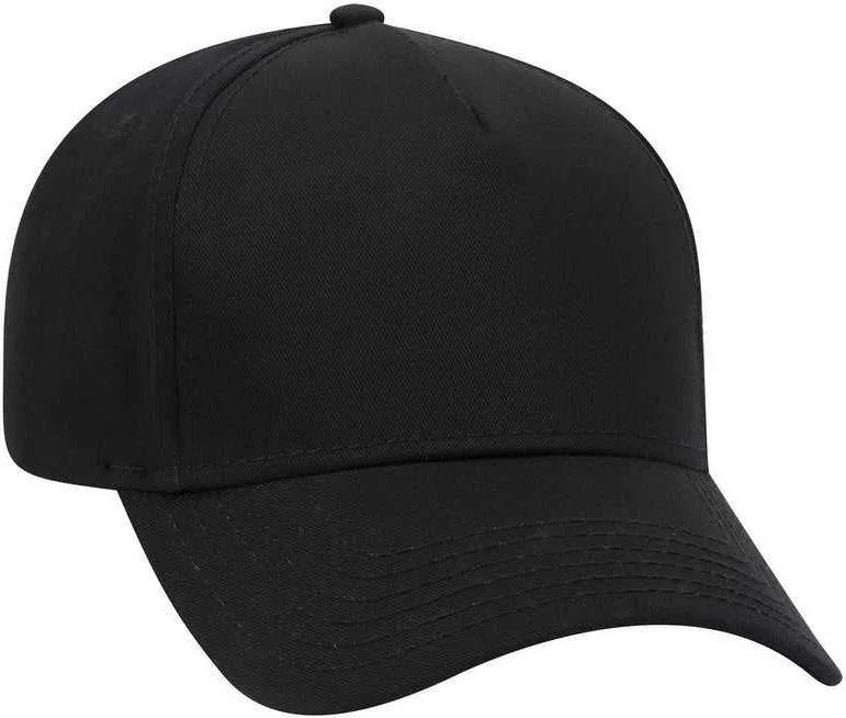 OTTO 99-774 Superior Cotton Twill 5 Panel Low Profile Pro Style Cap - Black