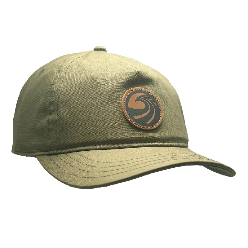 Seaside Surf Shop OG Wave Logo Badge Cap - Waxed Canvas/Olive