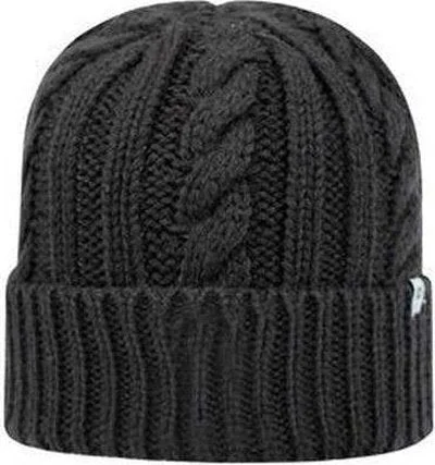 J. America TW5003 Adult Empire Knit Cap - Black