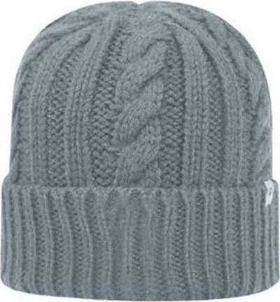 J. America TW5003 Adult Empire Knit Cap - Gray