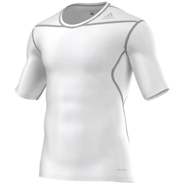 adidas Men's Techfit Base Short Sleeve Tee White