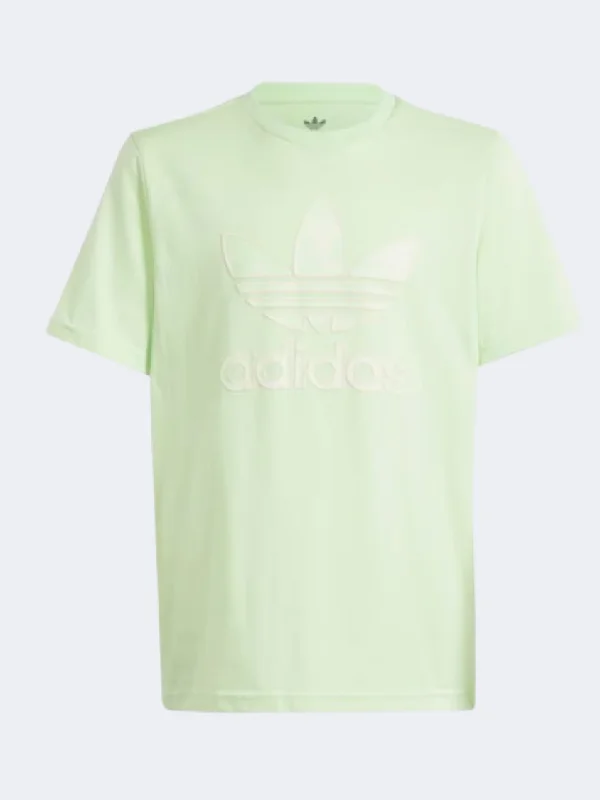 Adidas Summer All Over Printed Girls Originals T-Shirt Semi Green Spark