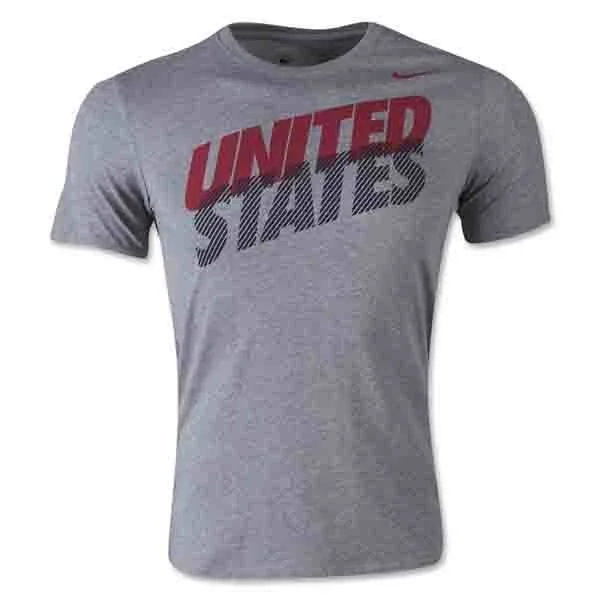 Nike Men's USA Core Type Tee Heather Grey