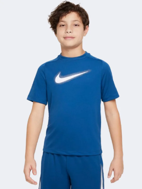 Nike Multi Plus Boys Lifestyle T-Shirt Blue/White