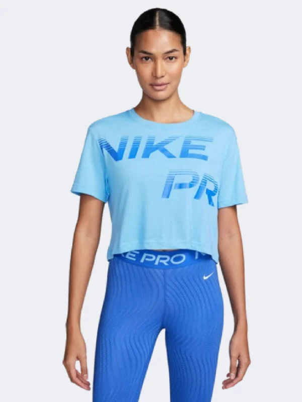 Nike Pro Grx Women Training T-Shirt Light Blue