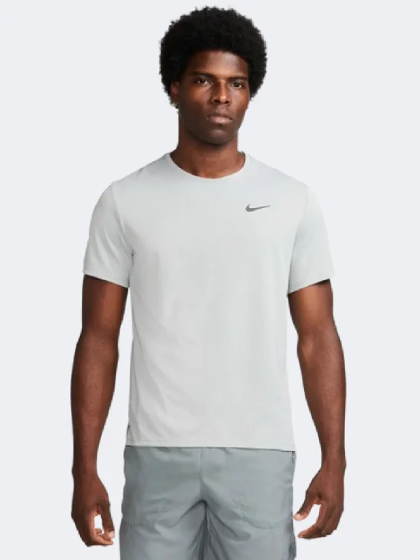 Nike Uv Miler Men Running T-Shirt Grey Fog/Heather