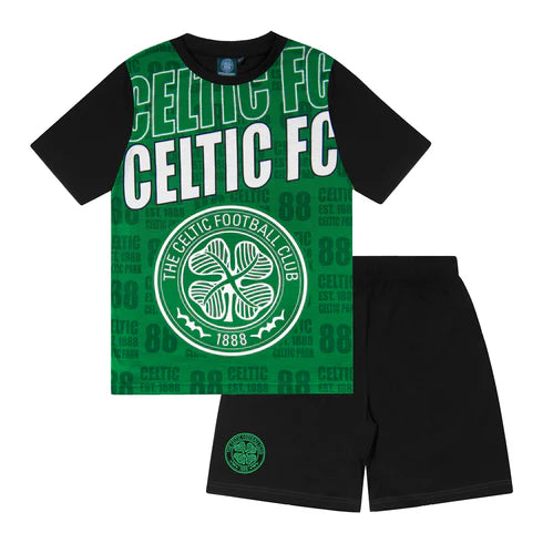 Official Celtic FC Shorts & Tee Pyjama Set