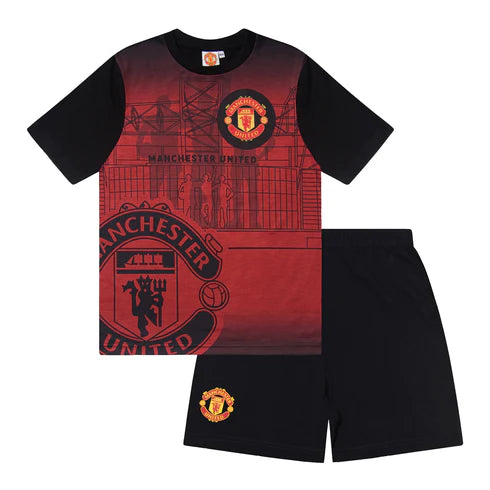 Official Manchester United FC Boys Shorts & Tee Pyjama Set