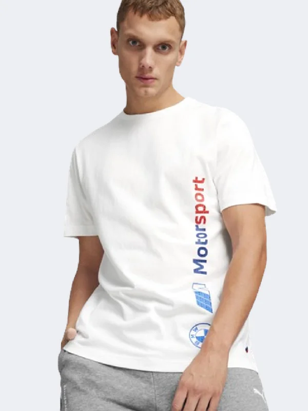 Puma Bmw Mms Logo Men Lifestyle T-Shirt White/Blue/Red