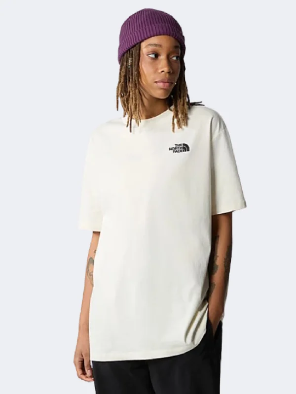 The North Face Essential Oversized Simple Dome Women Lifestyle T-Shirt White Dune