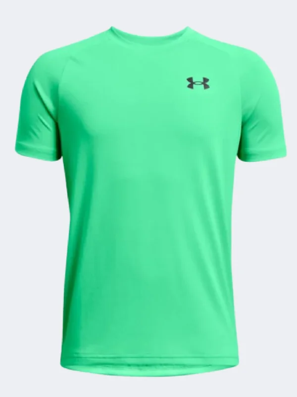 Under Armour Tech 2 Boys Training T-Shirt Vapor Green/Black