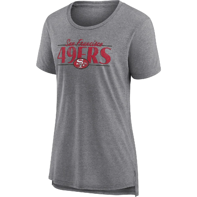 Women's 49ers Up The Middle Triblend Short Sleeve Tee